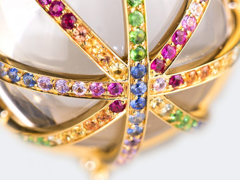 TEMPLE ST CLAIR Celestial Amulet set with Multicolor Sapphires - Image 4