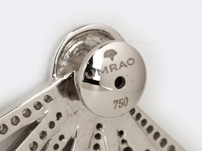 UMRAO 18k Pearl Diamond Starburst Earrings - Image 6