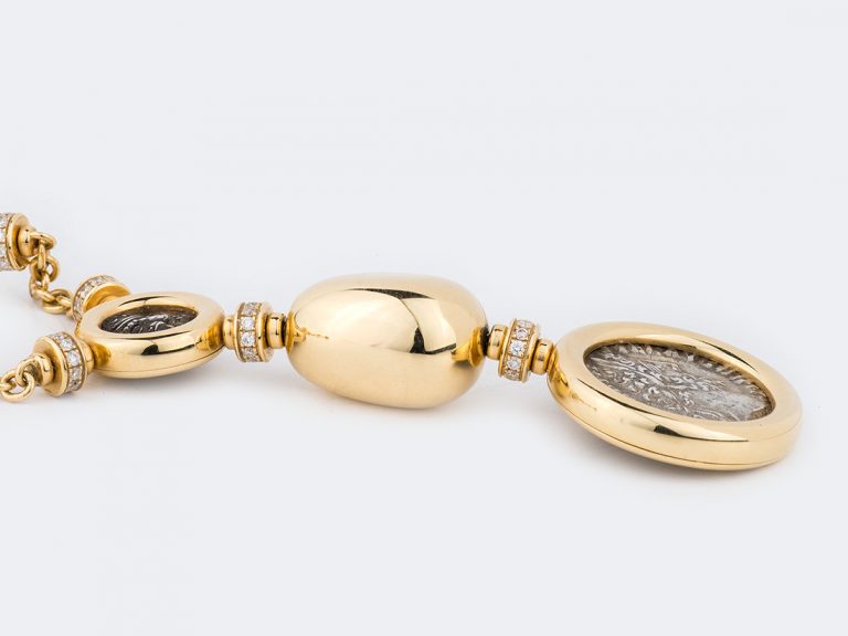 BULGARI Antique Coin/Diamond “Y” necklace - Image 7