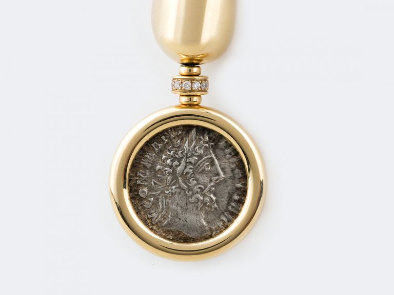 BULGARI Antique Coin/Diamond “Y” necklace - Image 5