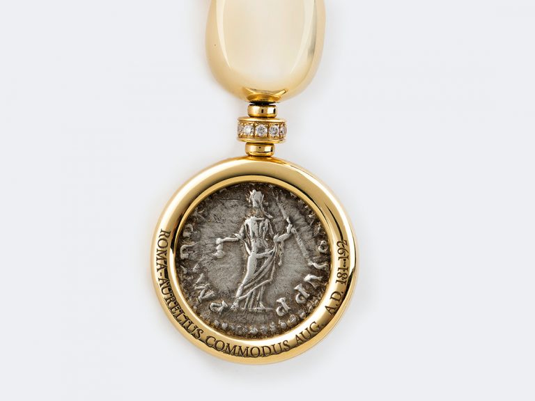 BULGARI Antique Coin/Diamond “Y” necklace - Image 4