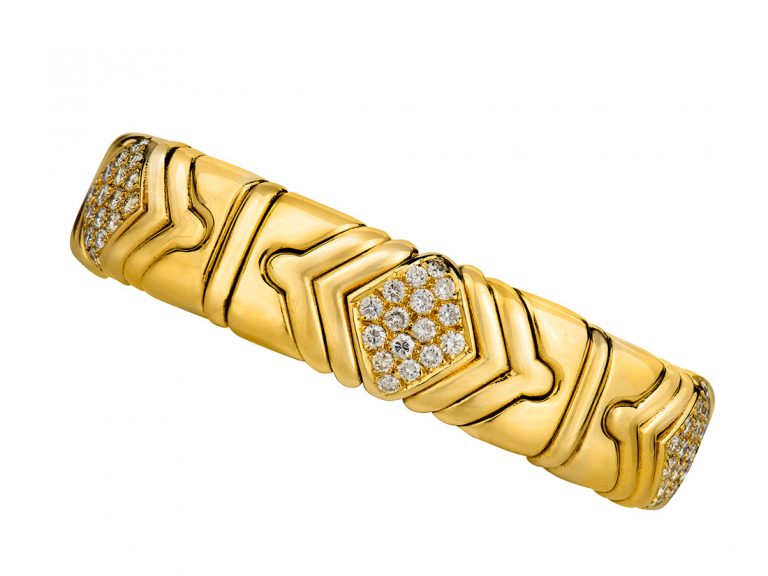 BULGARI 18k Diamond Bangle