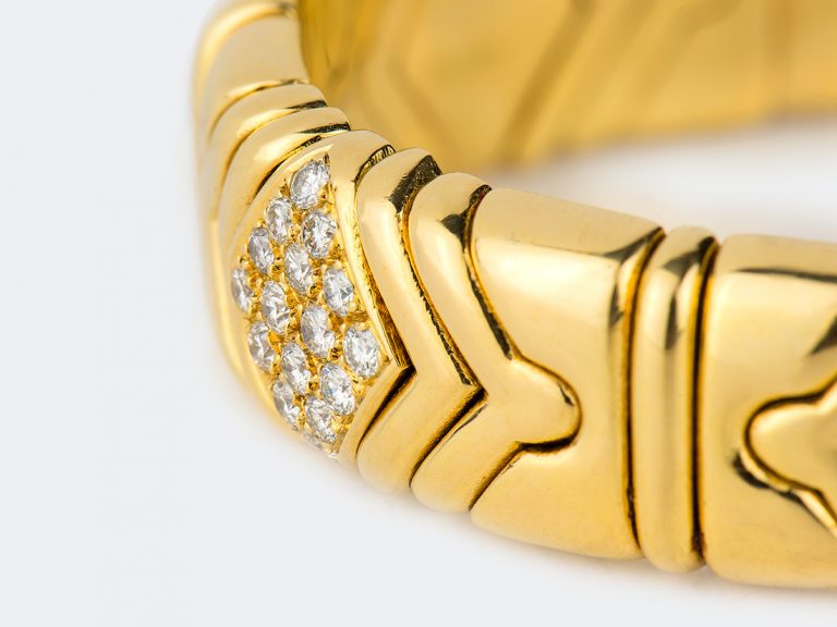 BULGARI 18k Diamond Bangle - Image 6