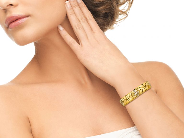 BULGARI 18k Diamond Bangle - Image 2