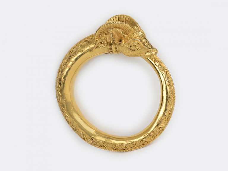 LALAOUNIS 18k Ram’s Head Bangle - Image 3