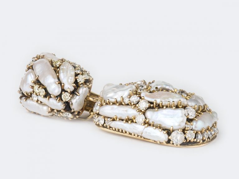 MARILYN COOPERMAN  Keshi Pearls and Diamond Dangle Earrings - Image 4
