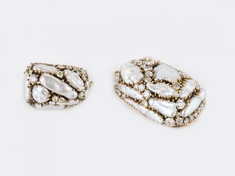 MARILYN COOPERMAN  Keshi Pearls and Diamond Dangle Earrings - Image 5