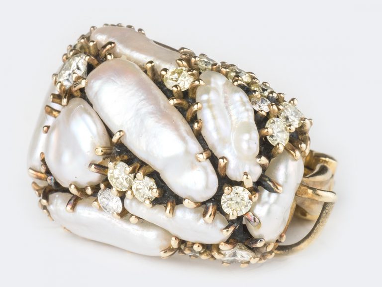 MARILYN COOPERMAN  Keshi Pearls and Diamond Dangle Earrings - Image 6