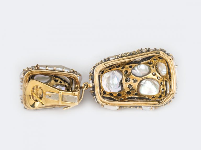 MARILYN COOPERMAN  Keshi Pearls and Diamond Dangle Earrings - Image 9
