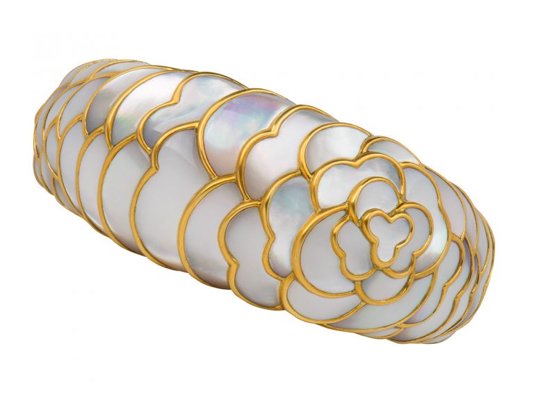 ANGELA CUMMINGS Mother of Pearl Floral Cuff