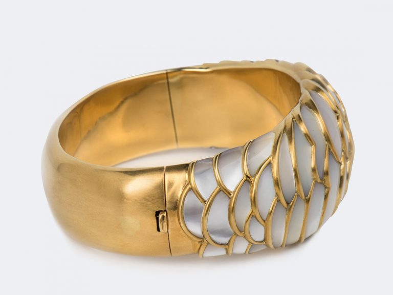 ANGELA CUMMINGS Mother of Pearl Floral Cuff - Image 3