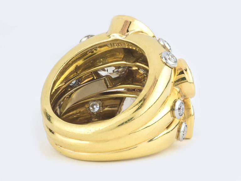 DAVID WEBB Colored Diamond Stack Ring - Image 2