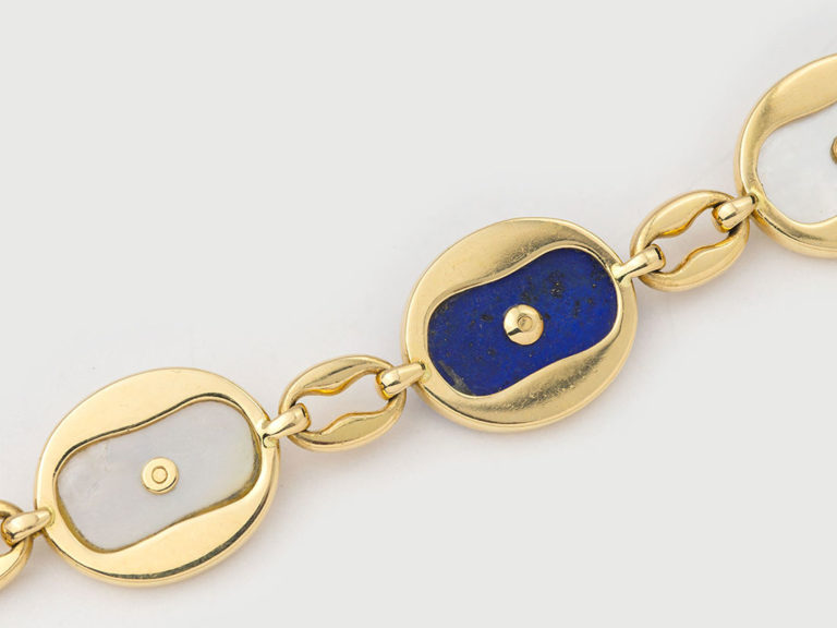 CARTIER Lapis Mother of Pearl Bracelet - Image 2
