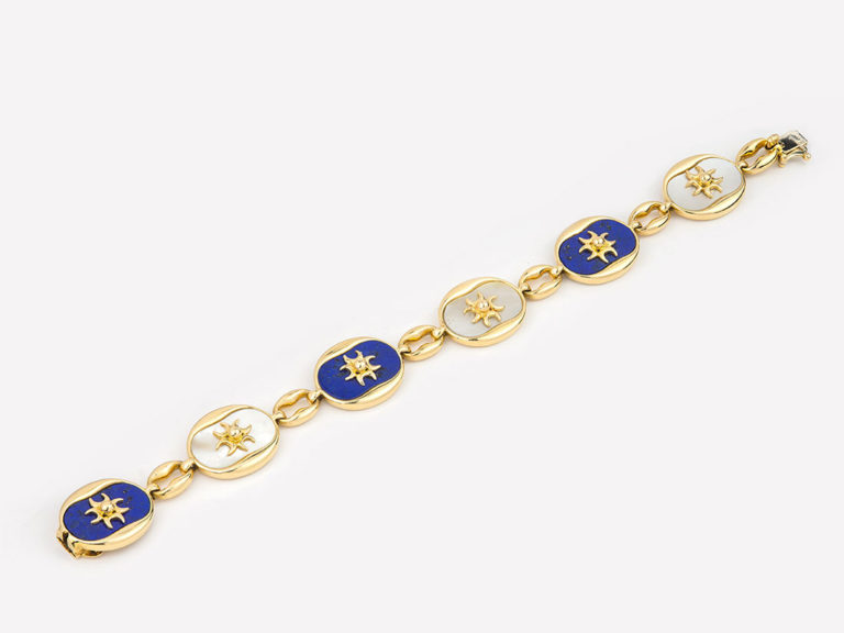 CARTIER Lapis Mother of Pearl Bracelet - Image 3