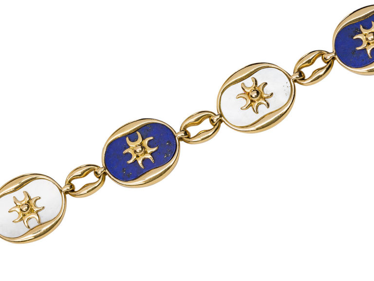 CARTIER Lapis Mother of Pearl Bracelet