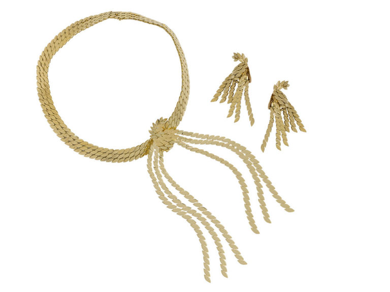 GERRARD 18k 3 row Tassel Set