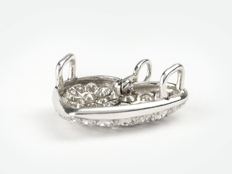 Platinum Diamond Pave Heart Pendant - Image 3