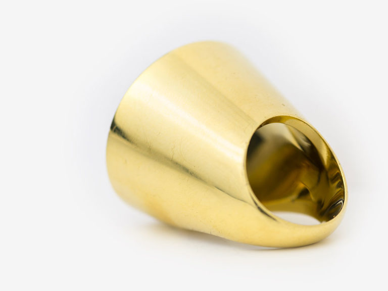 70’s Coral Diamond Planet Ring - Image 4