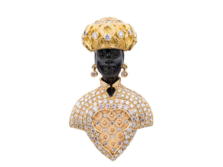 NARDI Rose Gold Diamond Blackamoor