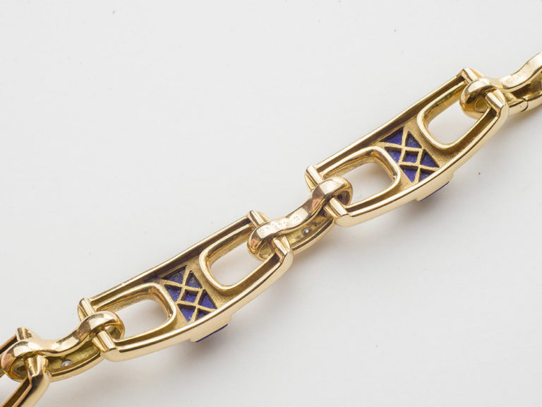 VCA Lapis Link Bracelet - Image 6