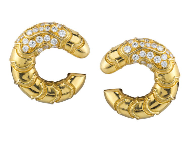 MARINA B Circle Clip Earrings