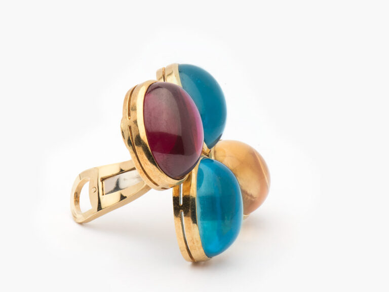Tourmaline and Topaz and Citrine Earrings - Image 3