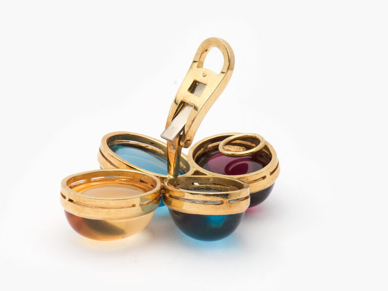 Tourmaline and Topaz and Citrine Earrings - Image 4
