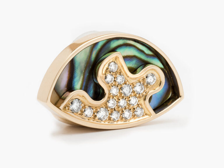 GUBELIN 18K Diamond Ear clips and Ring Set - Image 5