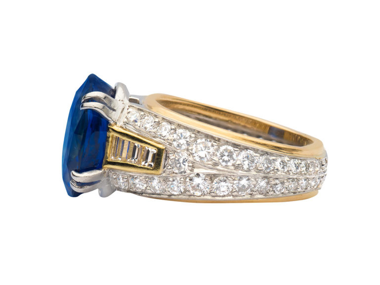 10.4 Ct Madagascar Natural Sapphire Diamond Ring - Image 7