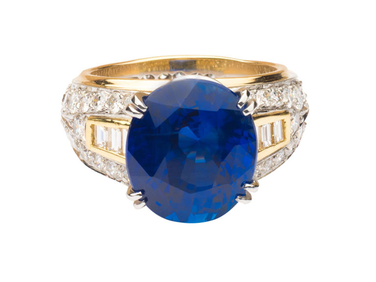 10.4 Ct Madagascar Natural Sapphire Diamond Ring - Image 3