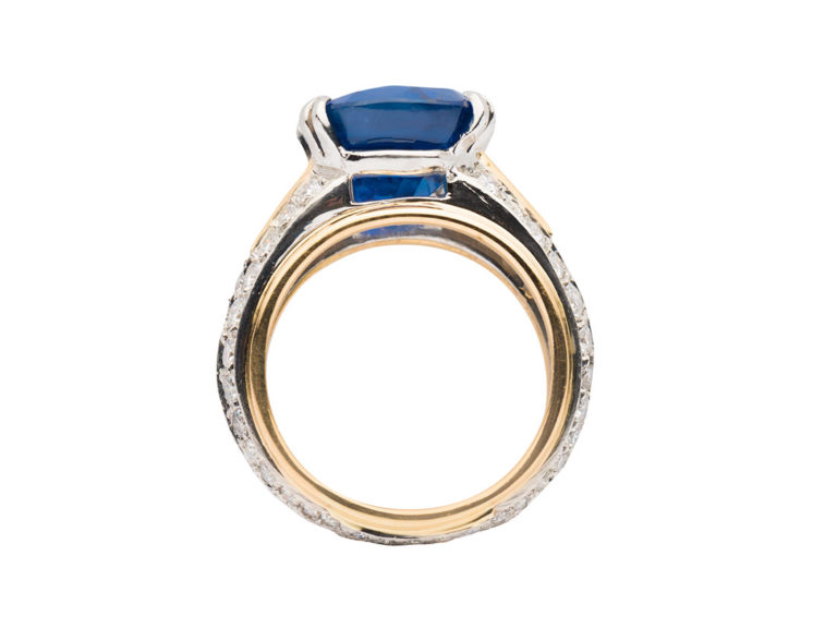 10.4 Ct Madagascar Natural Sapphire Diamond Ring - Image 6