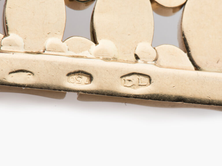 Gold Retro Wide Barrel Bracelet - Image 6