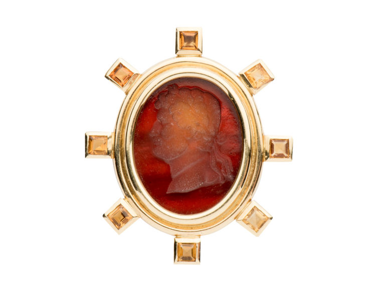 ELIZABETH LOCKE Venetian Glass Brooch