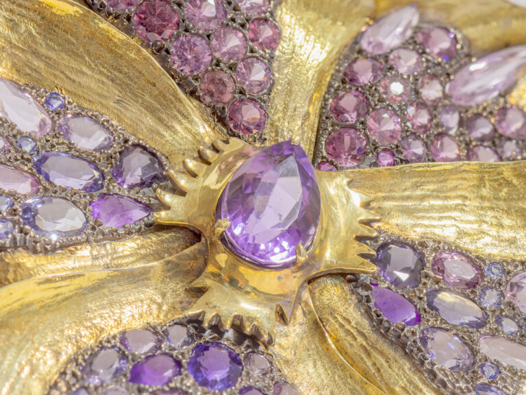 M. COOPERMAN 18k Gem-Set Brooch - Image 2