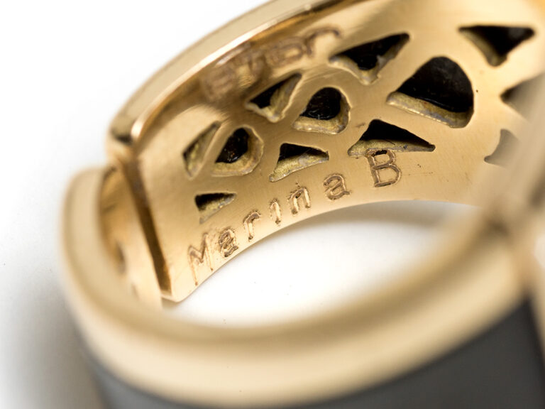 MARINA B "Pharaon Jasmine" Diamond and Enamel Ring - Image 6