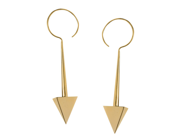 18K Pyramid Earrings
