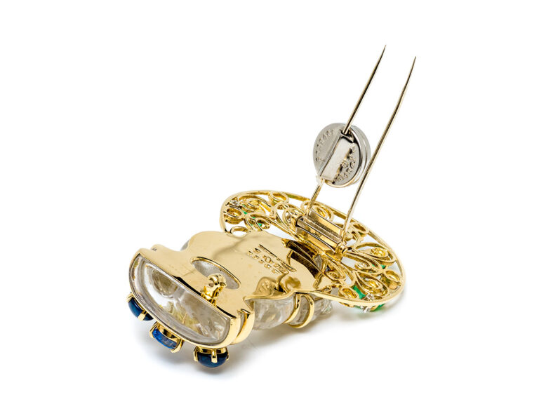 S SCHEPPS Rock Crystal Chessman Pin - Image 8