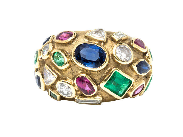 Multigem 18K Dome Ring