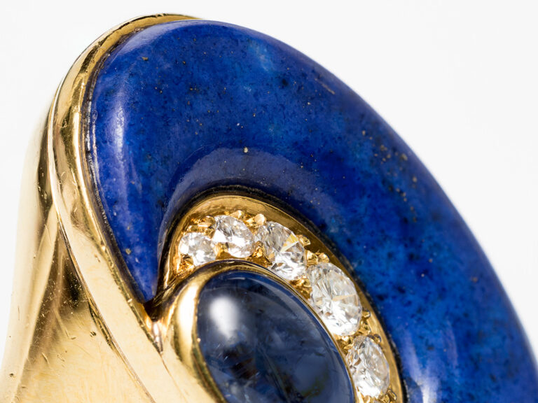 BULGARI Lapis / Sapphire / Diamond Ring - Image 5