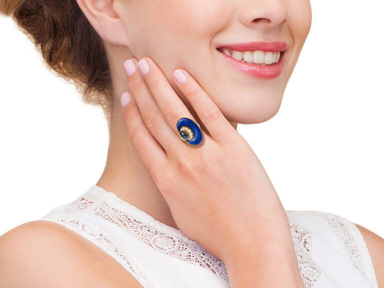 BULGARI Lapis / Sapphire / Diamond Ring - Image 2