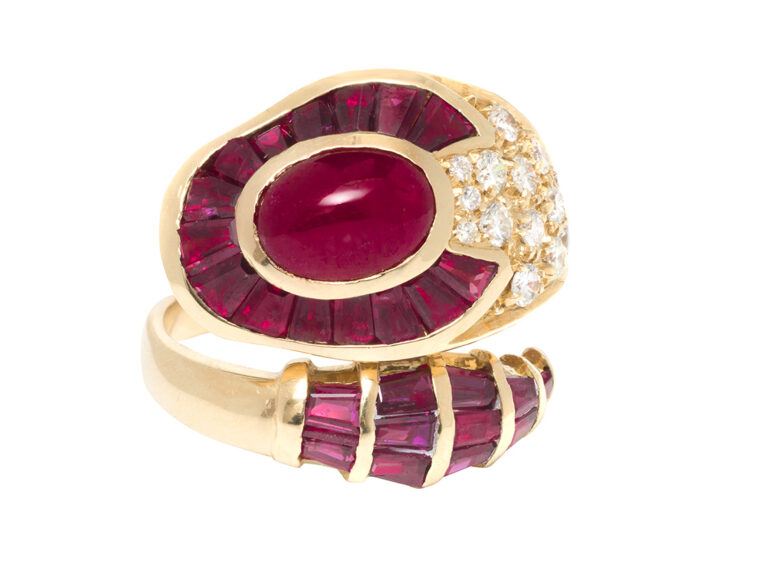 Ruby Snake Ring