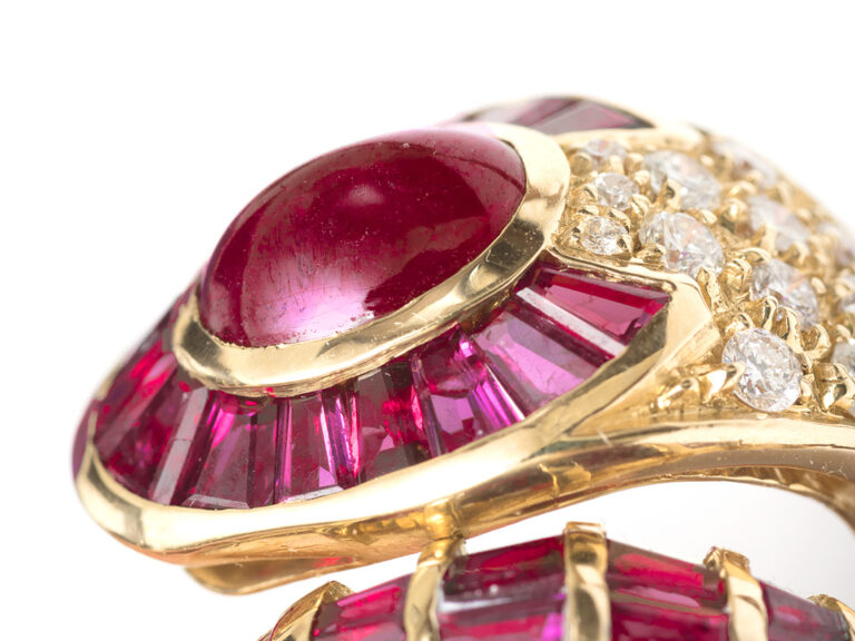 Ruby Snake Ring - Image 4