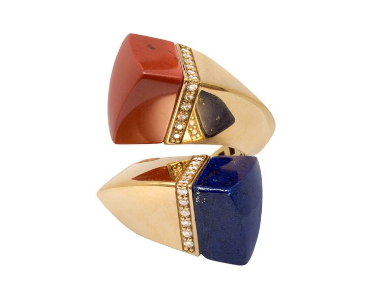 Lapis / Jasper Crossover Ring