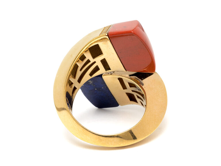 Lapis / Jasper Crossover Ring - Image 4