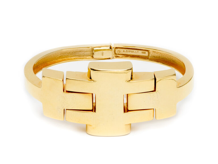 A. CIPULLO 18k Geometric Hinged Bracelet - Image 4