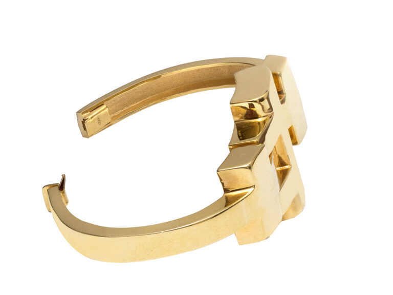 A. CIPULLO 18k Geometric Hinged Bracelet - Image 3