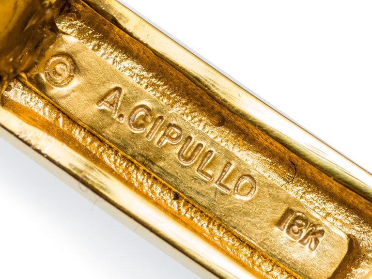 A. CIPULLO 18k Geometric Hinged Bracelet - Image 6