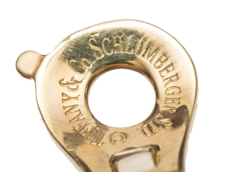 SCHLUMBERGER Black Enamel / Diamond Earrings - Image 6