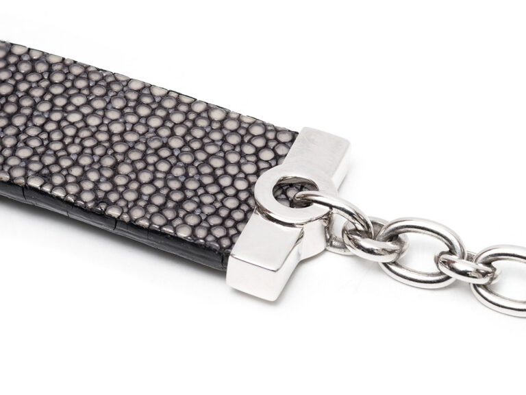 BULGARI Diamond Shagreen Bracelet w/box - Image 8