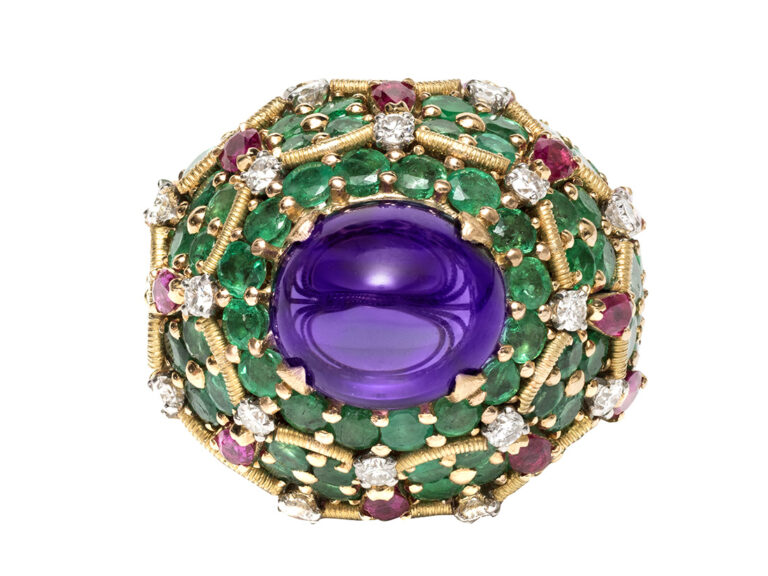 MARCHAK Paris Multi gem/Amethyst Ring